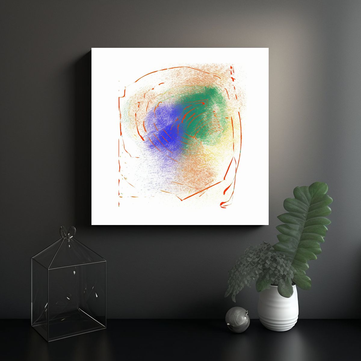 GENERICO - Cuadro Fotografía Zorro Impacto Visual 80x80 Cm