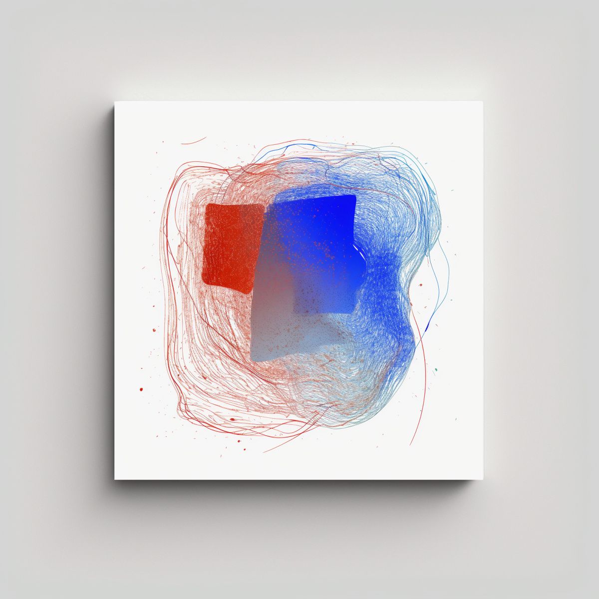 GENERICO - Cuadro Zorro Escena Natural En Lienzo: 70x70 Cm