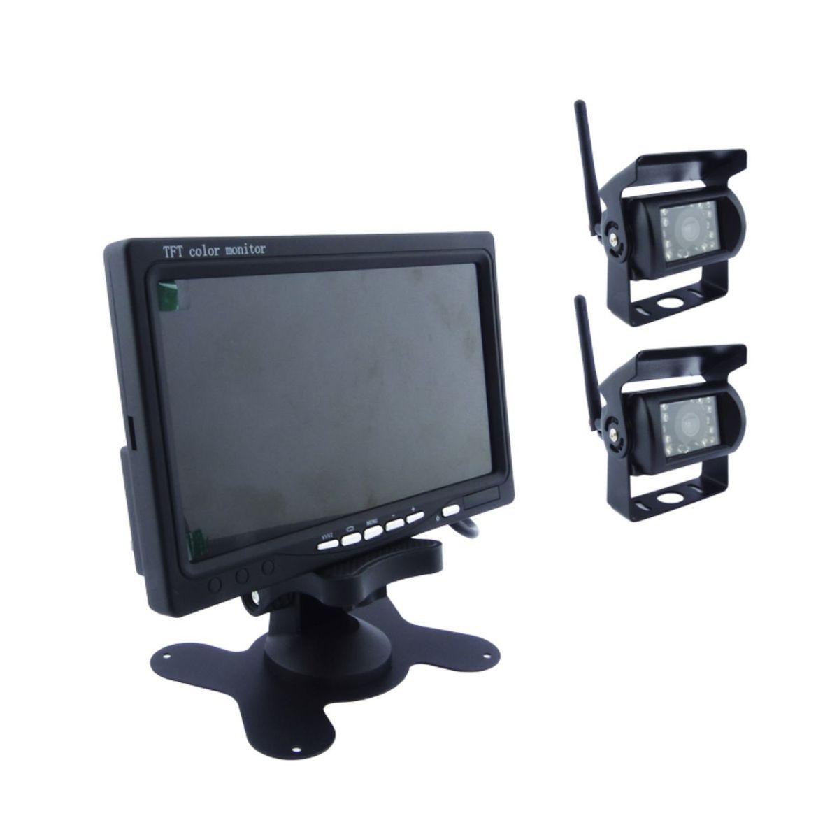 IMPORTCLICK - Kit 2 Cámaras Seguridad Camión WIFI 7" Control