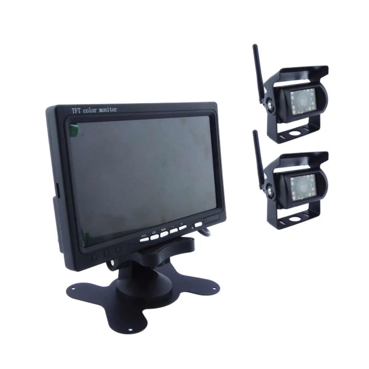 IMPORTCLICK - Kit 2 Cámaras Seguridad Camión WIFI 7" Control