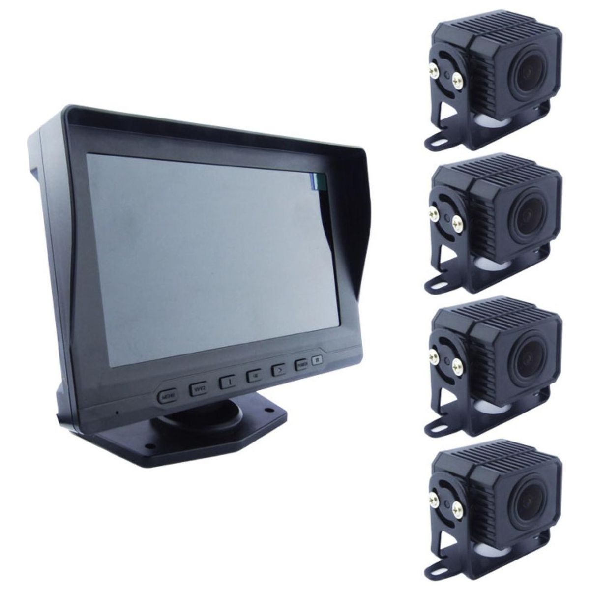 IMPORTCLICK - Kit 4 Cámaras Seguridad Camión DVR 7" HD