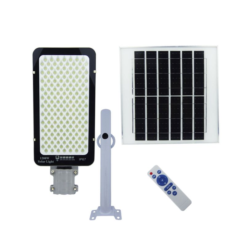 IMPORTCLICK - Foco Brazo Solar 1200 Watt 688 LED Placa Metalindicador Carga Control Remoto IMPORTCLICK