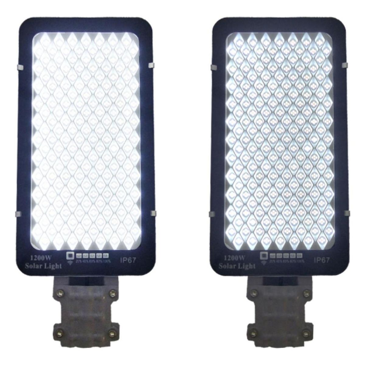 IMPORTCLICK - Foco Brazo Solar 1200 Watt 688 LED Placa Metalindicador Carga Control Remoto