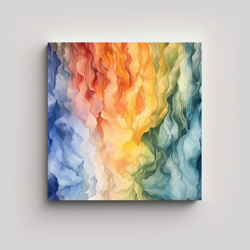 GENERICO - Lienzo De Acuarela Duradero, Moderno Y Variado En 80x80 Cm