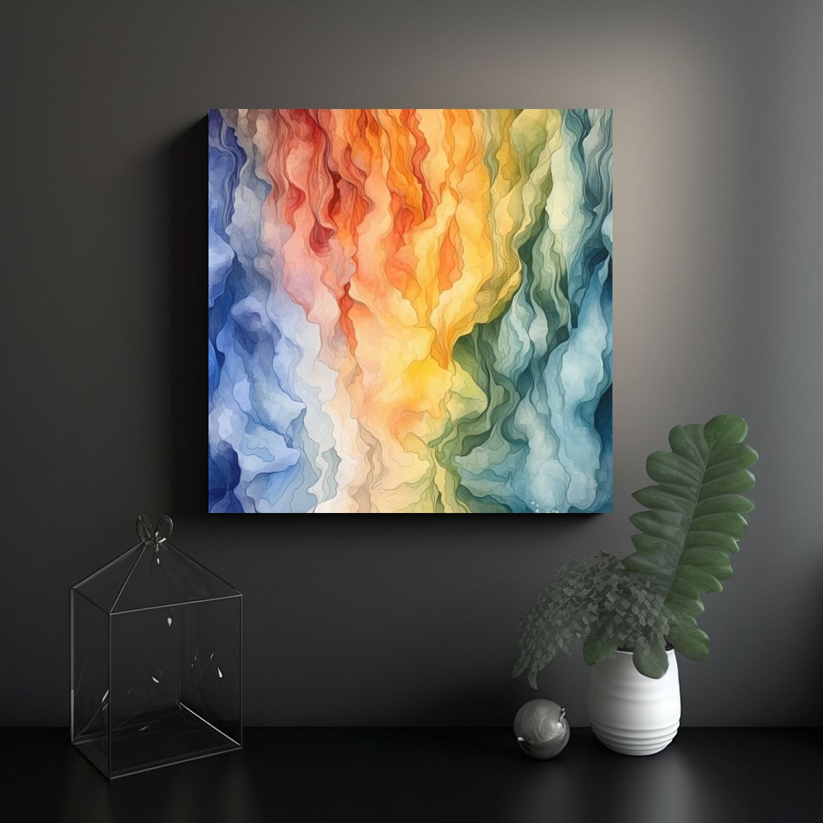 GENERICO - Lienzo De Acuarela Duradero, Moderno Y Variado En 60x60 Cm