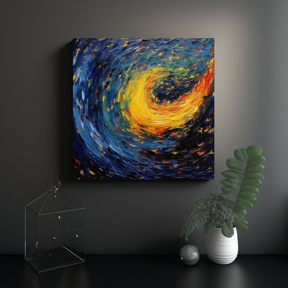 GENERICO - Cuadro Inspiración Estilo Van Gogh Para 90x90 Cm