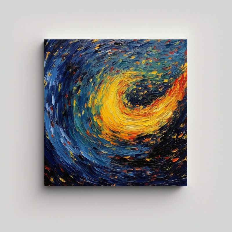 GENERICO - Cuadro Inspiración Estilo Van Gogh Para 80x80 Cm