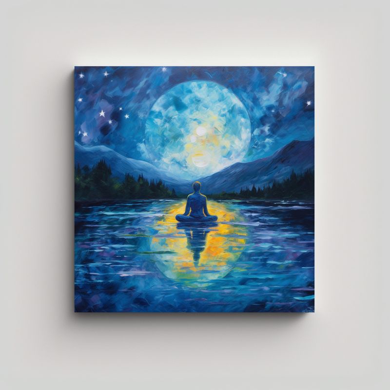 GENERICO - Cuadro Meditativo Impresionismo Retiro Espiritual 60x60 Cm