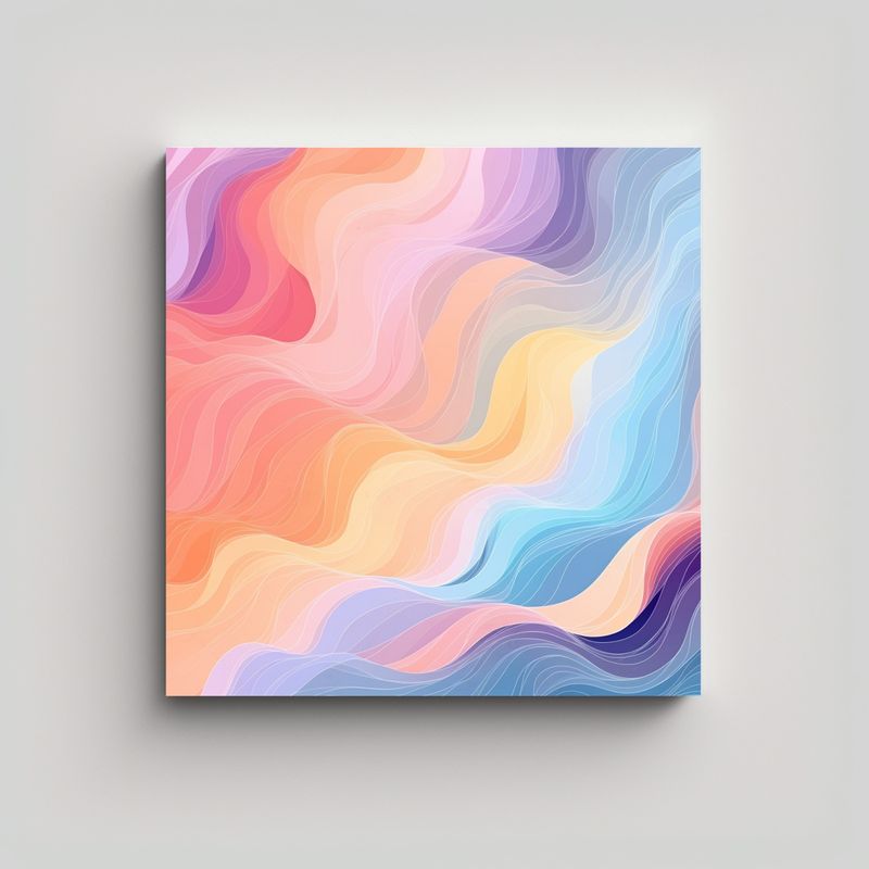 GENERICO - Pinturas Decorativas Elegantes En Colores Pastel 60x60 Cm
