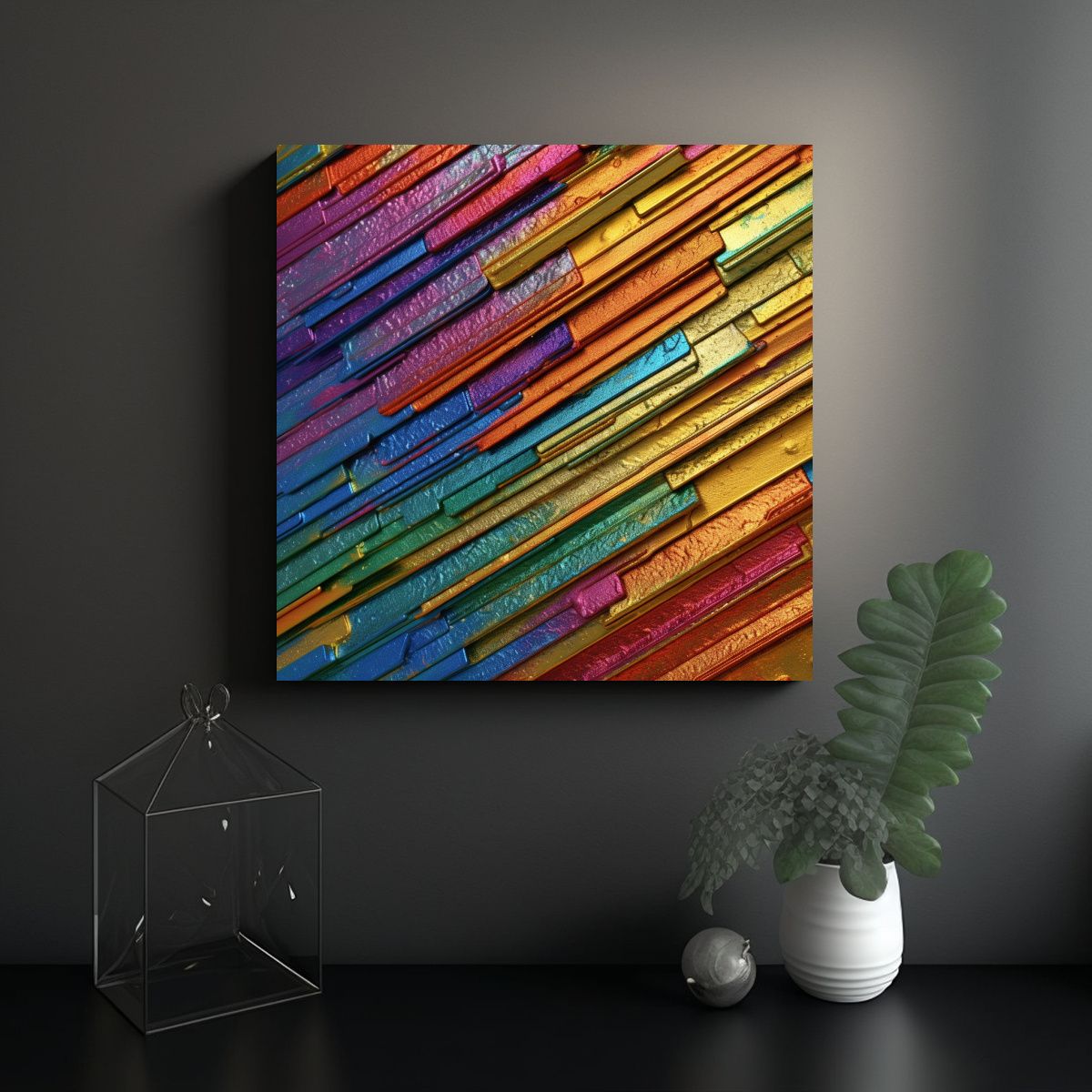 GENERICO - Pinturas Decorativas De Textura Metálica 90x90 Cm