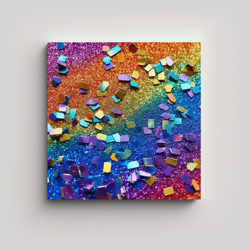 GENERICO - Pinturas Decorativas Con Textura De Purpurina 80x80 Cm