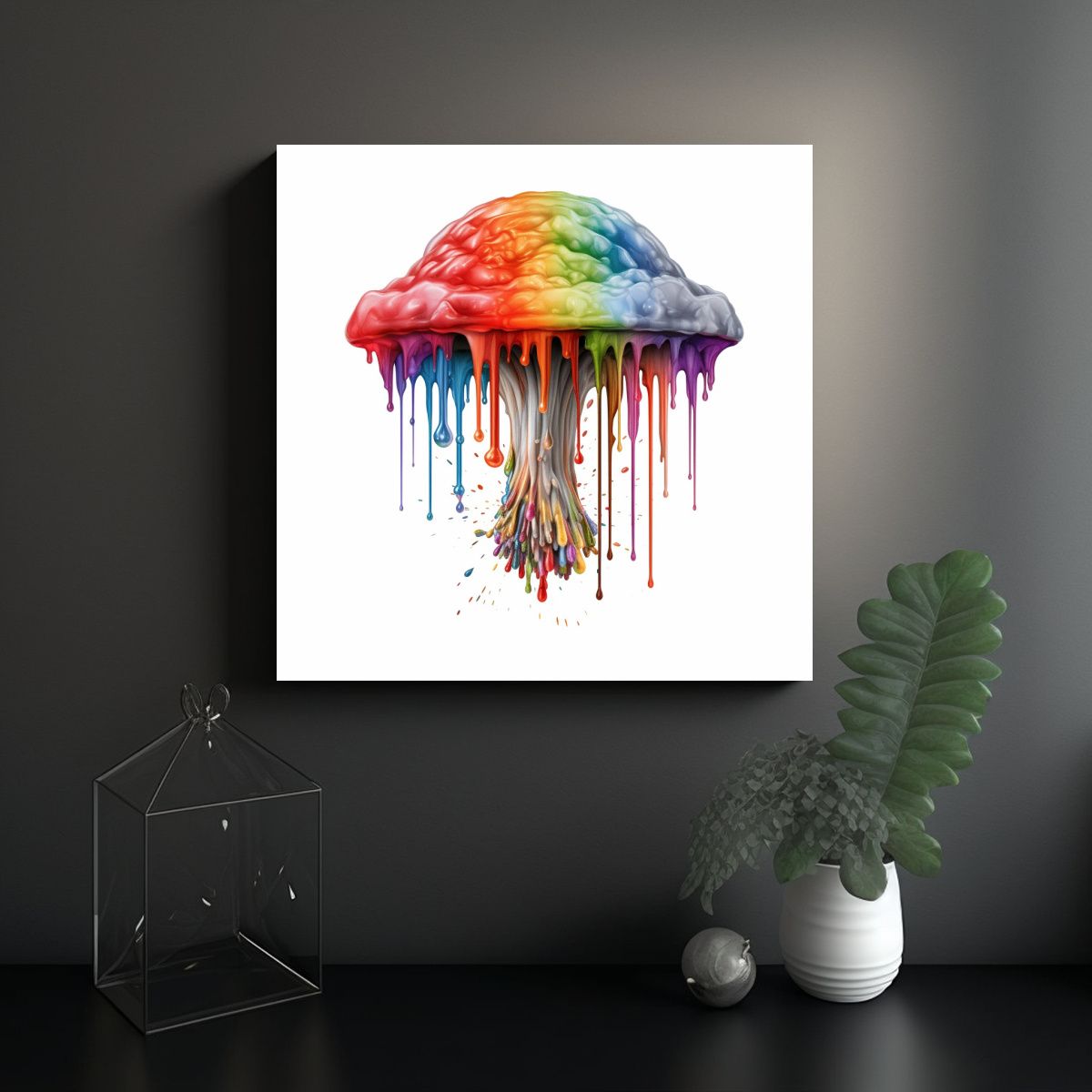 GENERICO - Cuadro Decorativo: Arte Moderno Enigmático Con 60x60 Cm