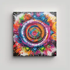 GENERICO - Cuadro Vanguardia Belleza Natural Graffiti Marker 70x70 Cm