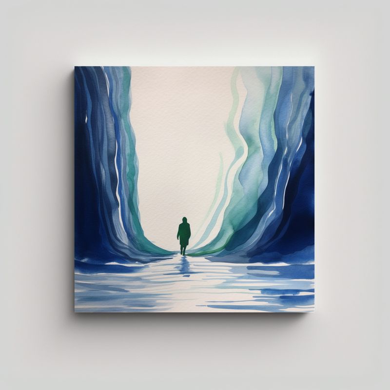 GENERICO - Pintura Elegante En Acuarela Con Contorno 50x50 Cm