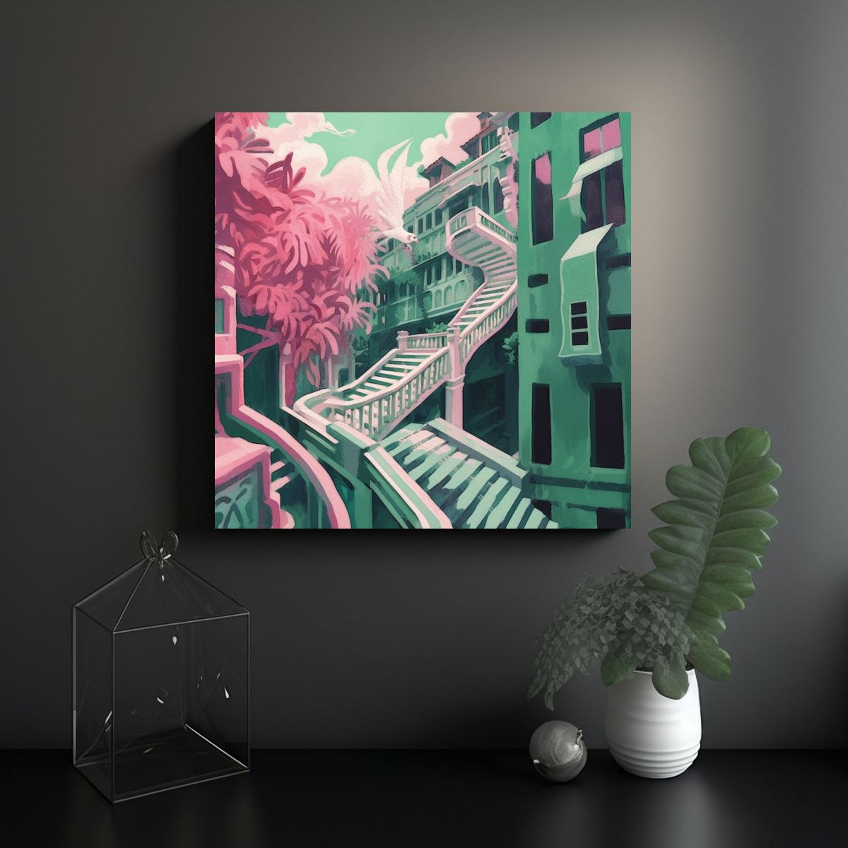 GENERICO - Pintura Acuarela Creativa De Paisaje 60x60 Cm