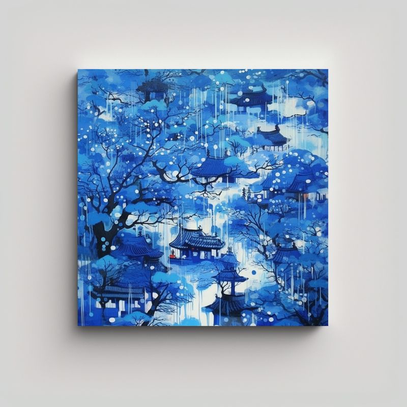 GENERICO - Pinturas Decorativas Azul Añil Adorable En 80x80 Cm