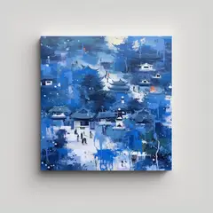 GENERICO - Pinturas Decorativas De Wu Guanzhong Con Tonos 80x80 Cm