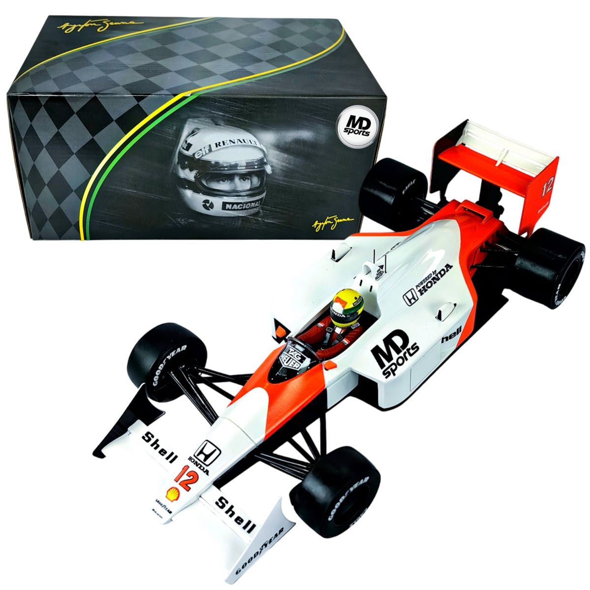 FORMULA 1 - Auto F1 Mclaren Mp4/4 1988 #12 Ayrton Senna Premium X 1:18