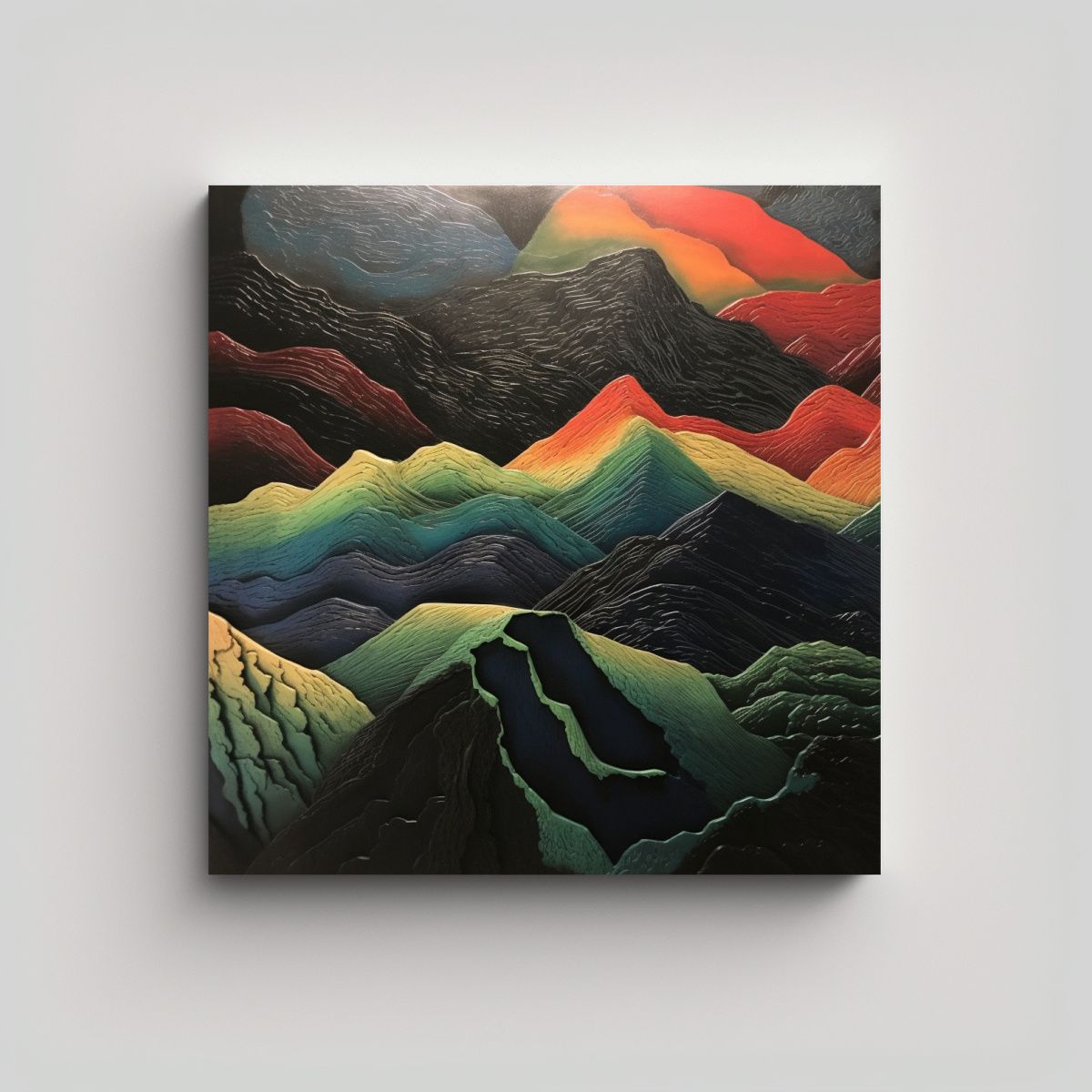 GENERICO - Cuadro Inspiración Gama De Colores En Relieve 70x70 Cm