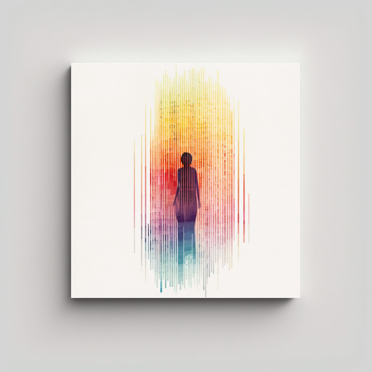 GENERICO - Cuadro Inspiración Arte Línea Acuarela 60x60 Cm