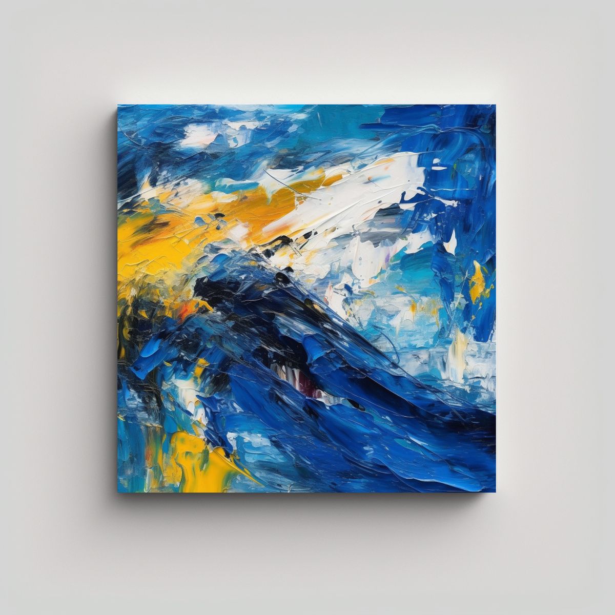 GENERICO - Arte Abstracto Rectangular Inspirado En Asger 90x90 Cm