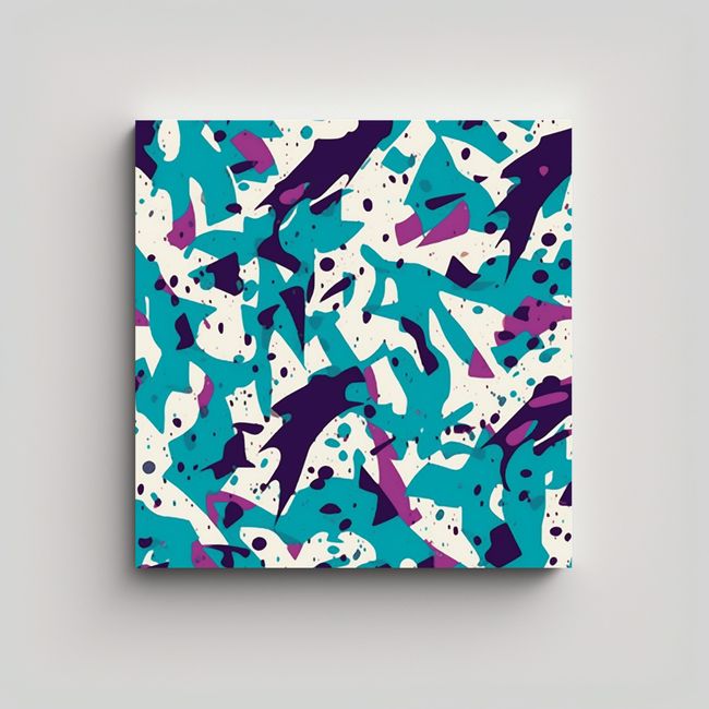 GENERICO - Diseño Bastidor Madera Patrón Camuflaje 70x70 Cm