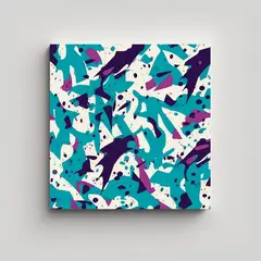 GENERICO - Diseño Bastidor Madera Patrón Camuflaje 50x50 Cm