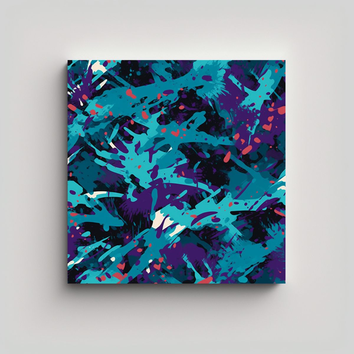 GENERICO - Cuadro Decorativo De Arte: Patrón Camuflaje 90x90 Cm