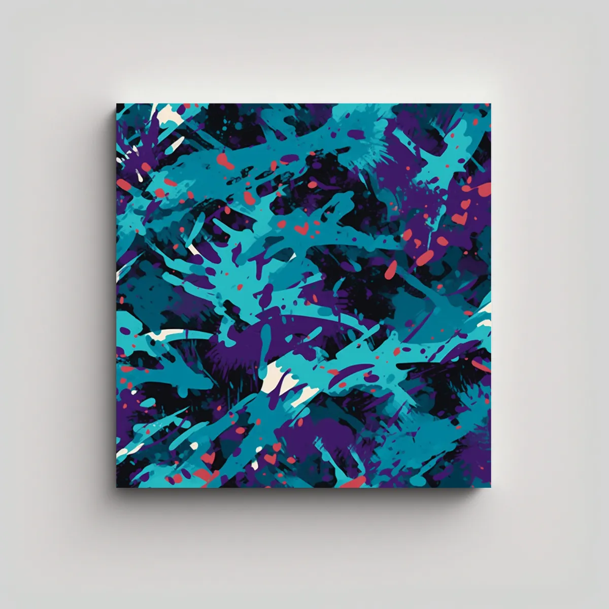 GENERICO - Cuadro Decorativo De Arte: Patrón Camuflaje 70x70 Cm
