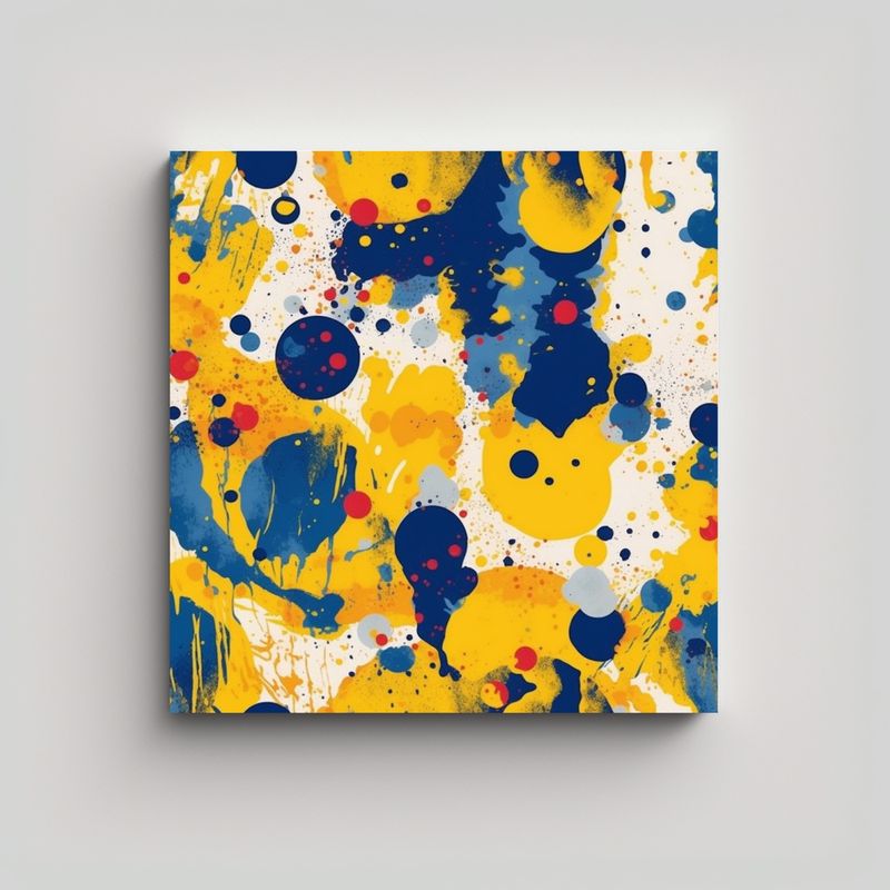 GENERICO - Cuadro En Bastidor: Patrón Camuflaje Inspirado 80x80 Cm