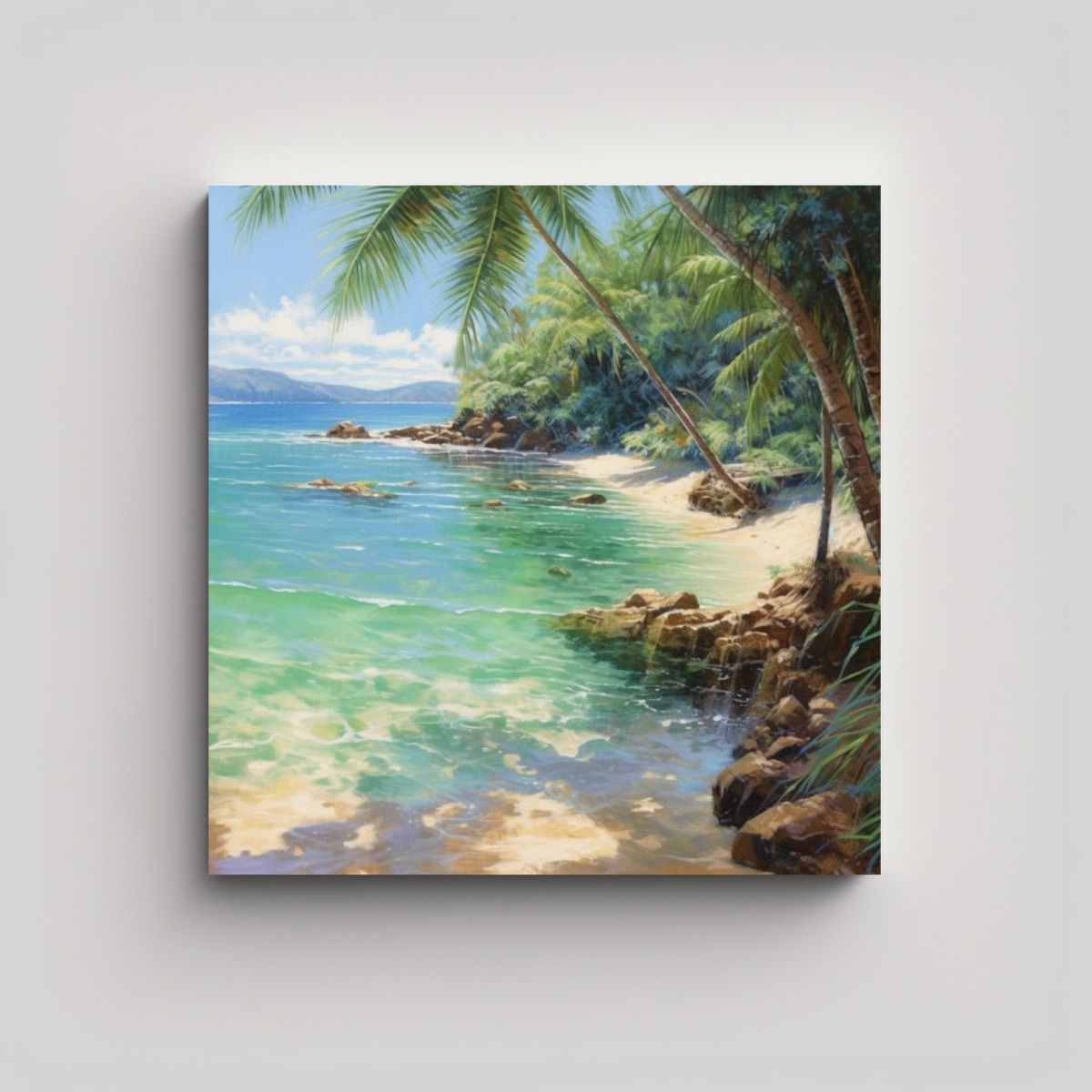 GENERICO - Pintura Capturando La Serenidad De Un Rincón 90x90 Cm