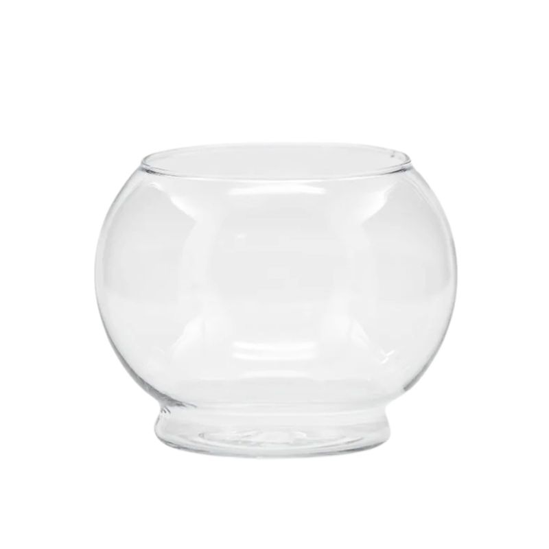 GENERICO - Pecera de Vidrio Redonda Grande - 19 cm