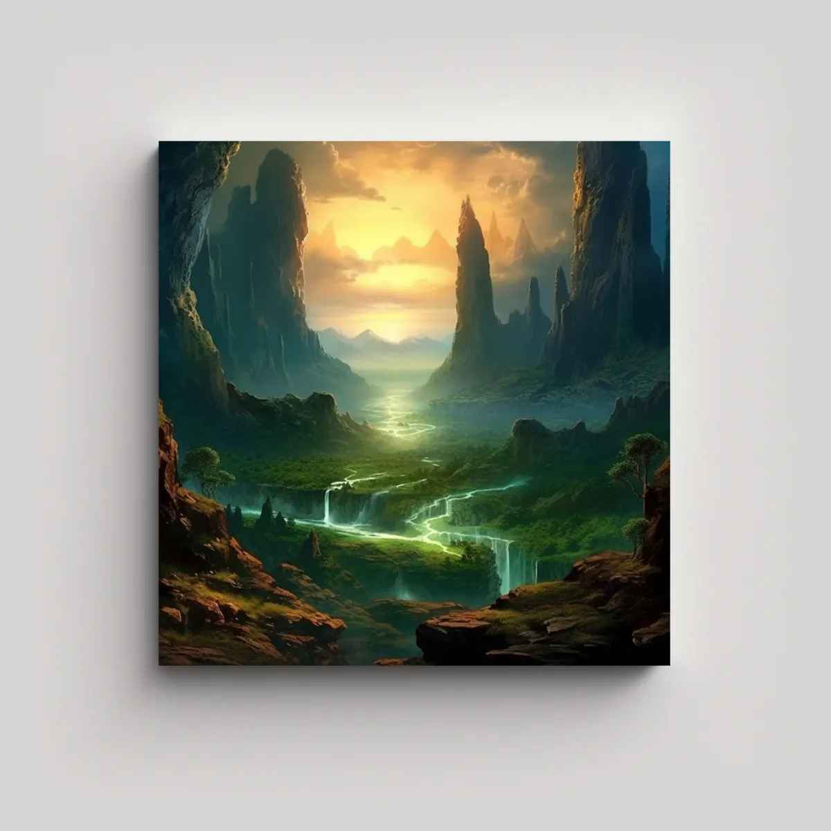 GENERICO - Cuadro Fantasía Rectangular Para Decorar Paredes 90x90 Cm