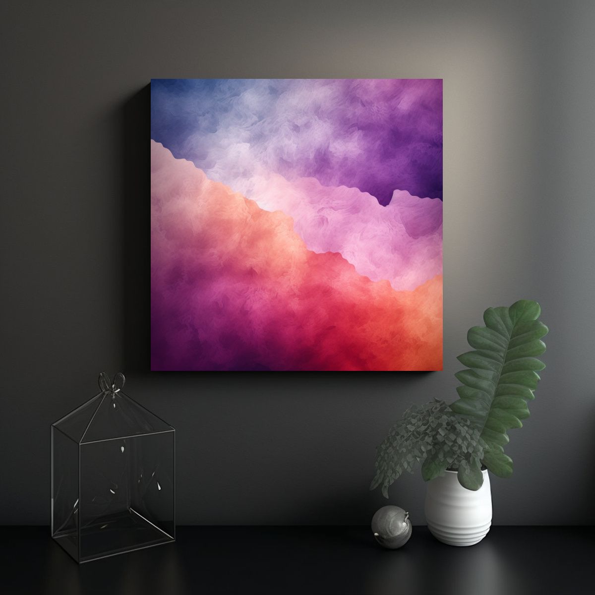 GENERICO - Pinturas De Decoración Con Fondo De Colores 80x80 Cm