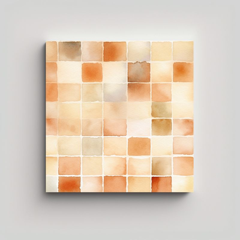 GENERICO - Pintura Decorativa En Tono Neutro De Acuarela Sin 70x70 Cm