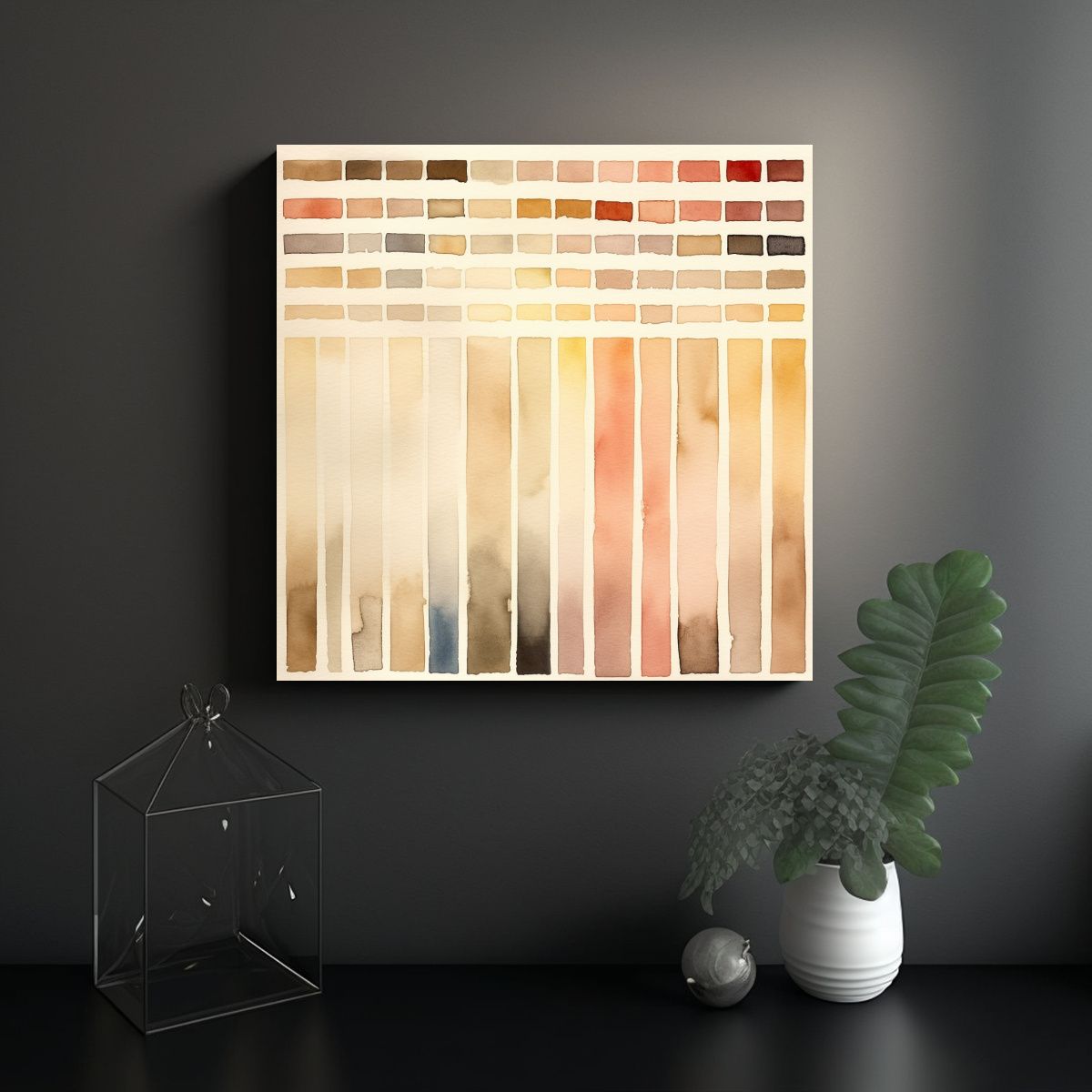 GENERICO - Arte De Pared Acuarela Motivo Watercolor Tabs 60x60 Cm