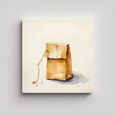 GENERICO - Lienzo Creativo Sala: Acuarela Beige Teabag 60x60 Cm