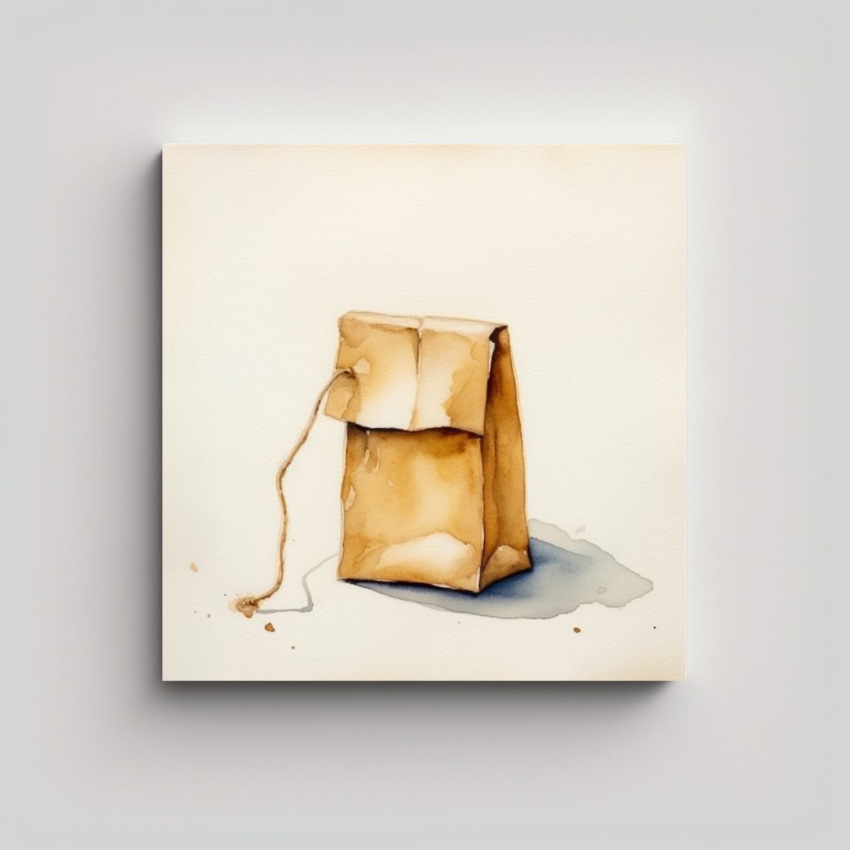 GENERICO - Lienzo Creativo Sala: Acuarela Beige Teabag 50x50 Cm
