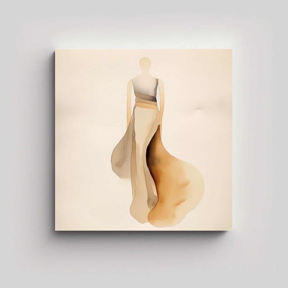 GENERICO - Cuadro Acuarela Vitalidad: Hermosos Colores Beige 60x60 Cm