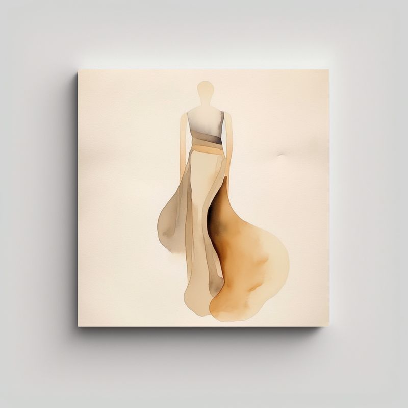GENERICO - Cuadro Acuarela Vitalidad: Hermosos Colores Beige 50x50 Cm