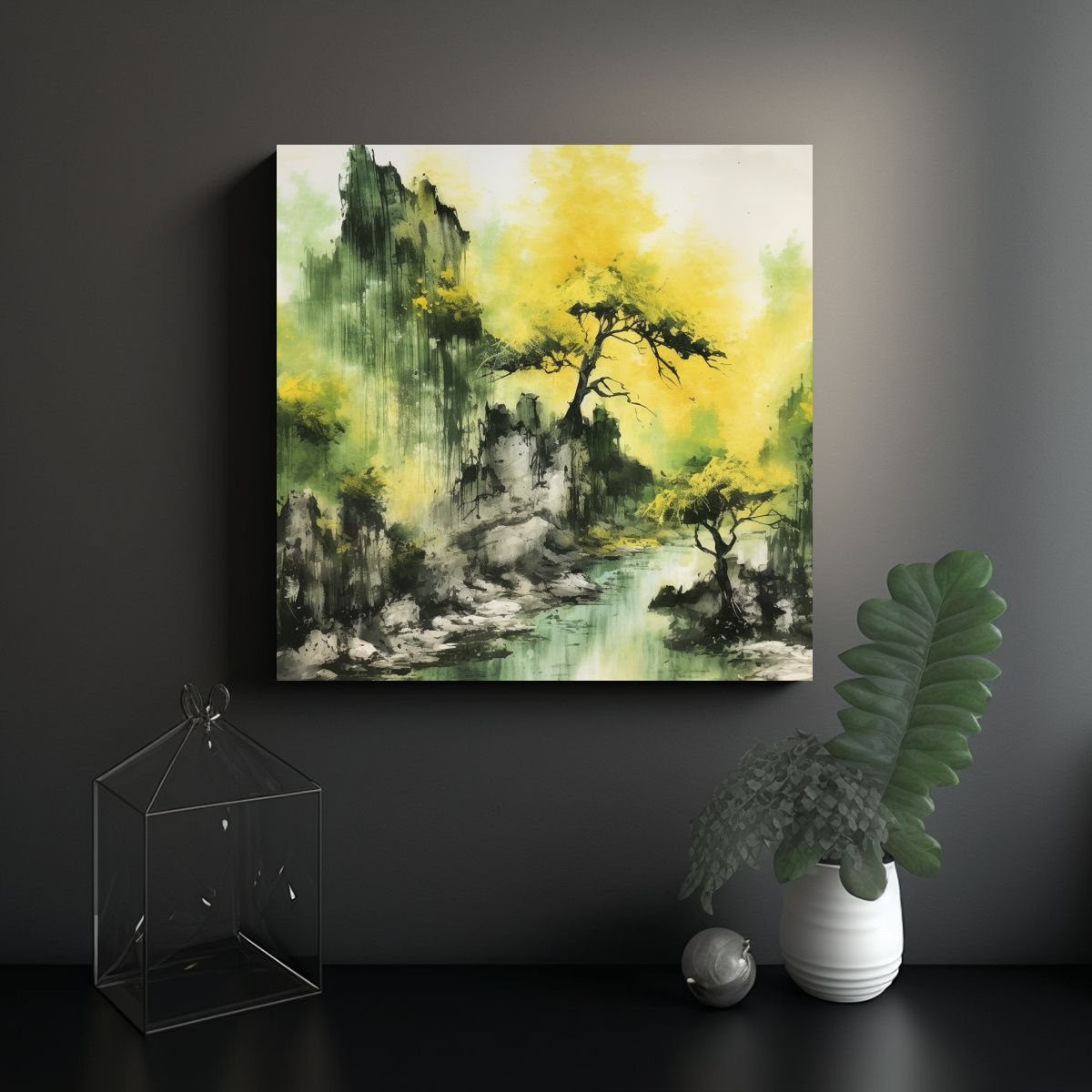 GENERICO - Pinturas Decorativas Chinas Con Detalles 50x50 Cm