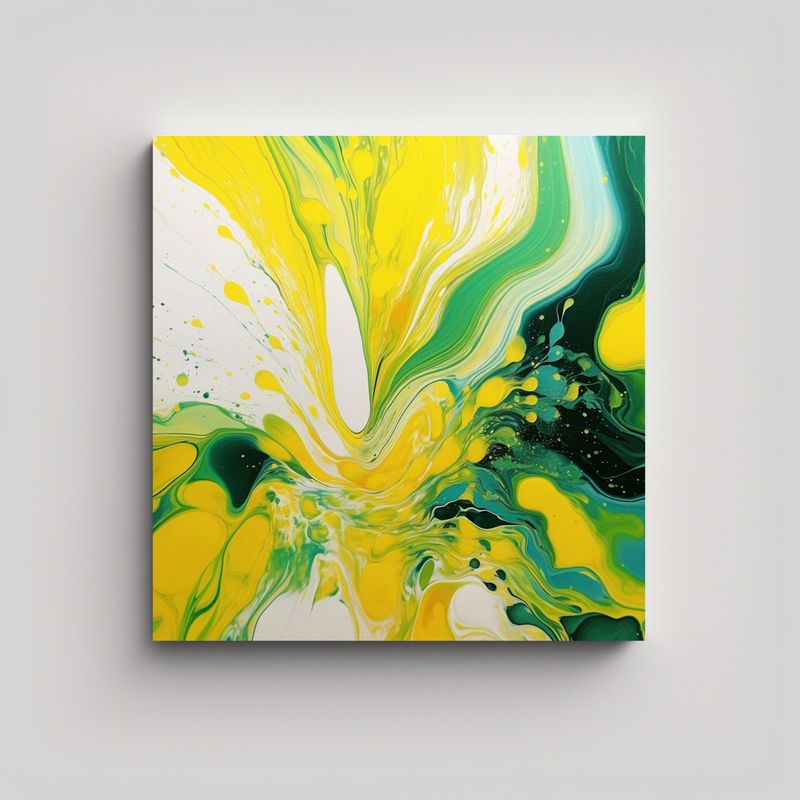 GENERICO - Pintura Intensa Estilo Salpicado Chino Para Una 90x90 Cm