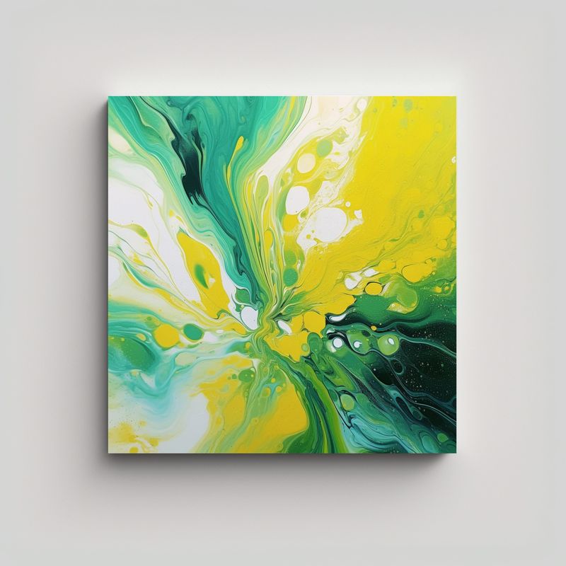 GENERICO - Pintura Abstracta Fantástica Con Técnica De 70x70 Cm
