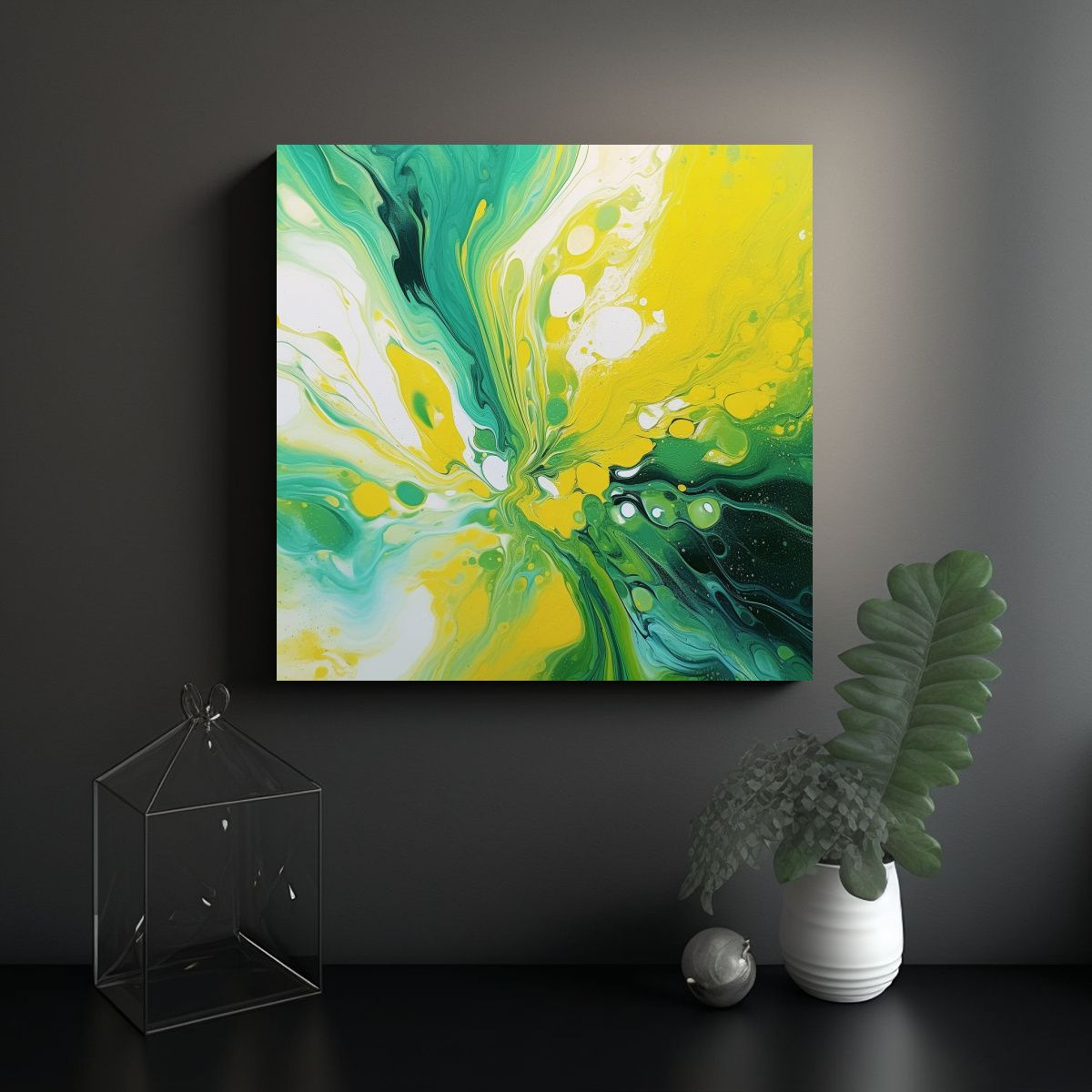 GENERICO - Pintura Abstracta Fantástica Con Técnica De 60x60 Cm