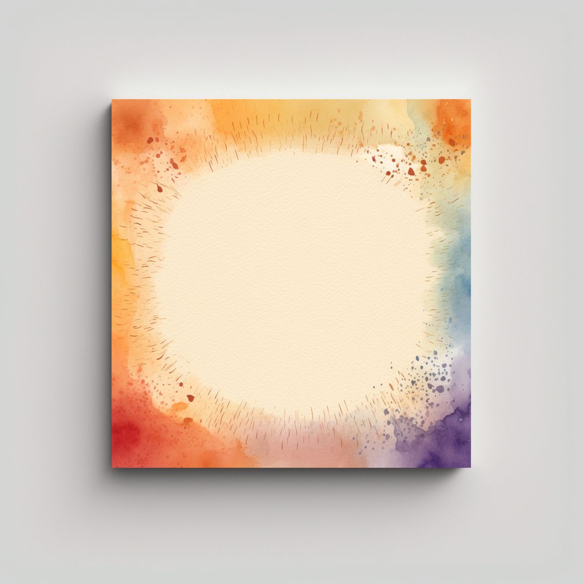 GENERICO - Cuadro Decorativo Oficina Con Forma Acuarela 70x70 Cm