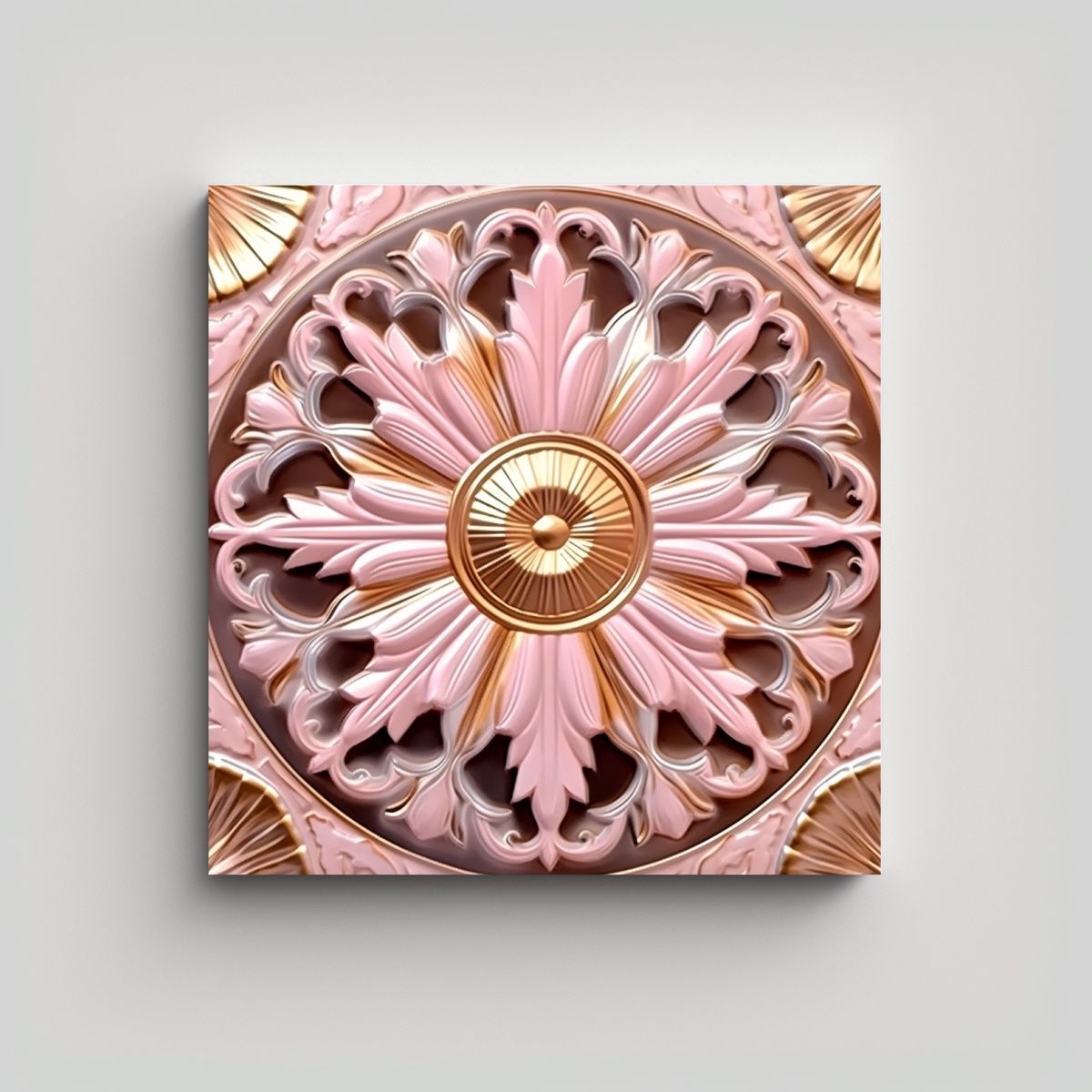 GENERICO - Ornamento Sin Costuras En Estilo Damasco, Tonos 90x90 Cm