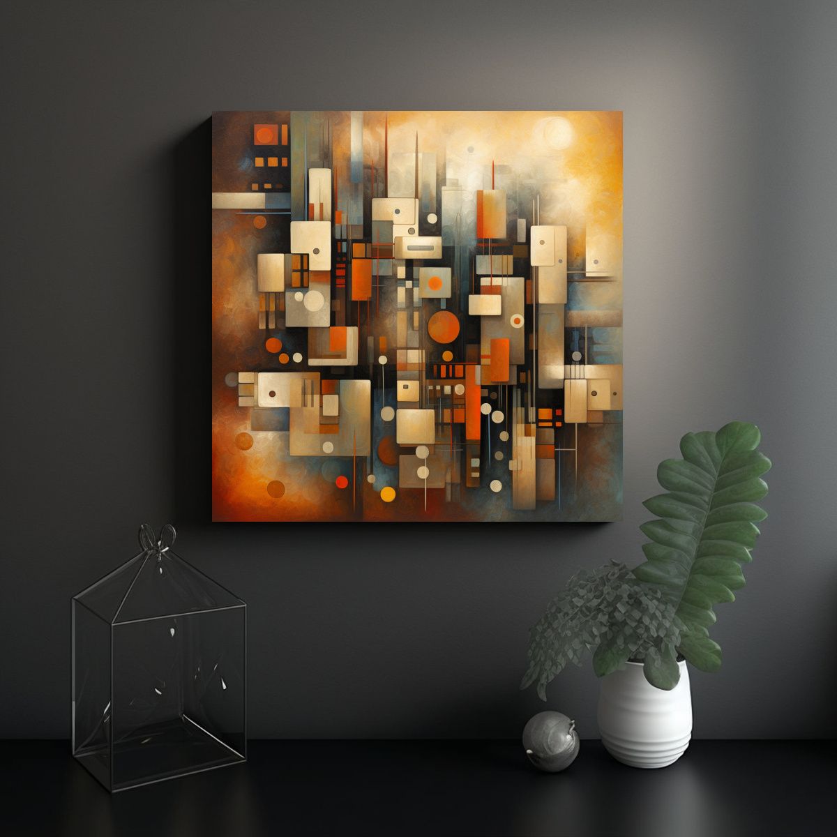 GENERICO - Pinturas Abstractas De Arte Callejero 80x80 Cm