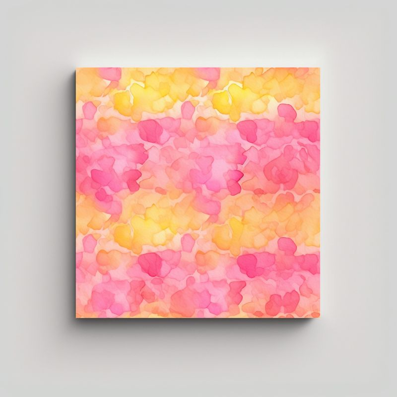 GENERICO - Fondo Acuarela Rosa Y Amarillo Ombre Para 90x90 Cm