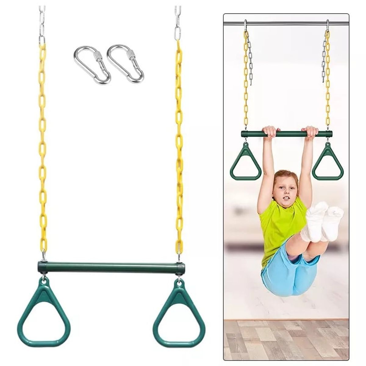 KUANGYE - Gimnasio Niño Barra De Trapeciocolumpio Con Anillos