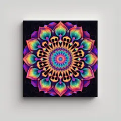 GENERICO - Cuadro Bastidor Inspirador Kaleidoscópico 50x50 Cm